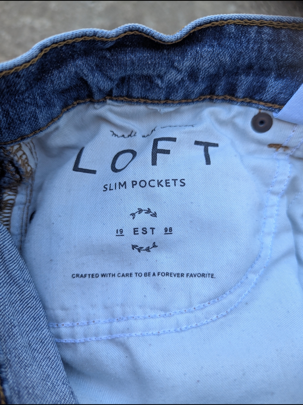 LOFT Medium Blue High-Rise Straight Cropped Jeans - Picture 5 of 5